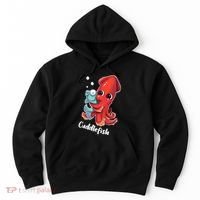 Adorable Cuddlefish Sea Life Illustration Cuttlefish Squid Hoodie thumb 0