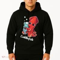 Adorable Cuddlefish Sea Life Illustration Cuttlefish Squid Hoodie thumb 2