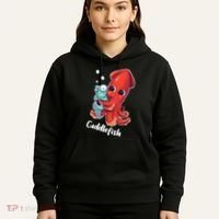 Adorable Cuddlefish Sea Life Illustration Cuttlefish Squid Hoodie thumb 5