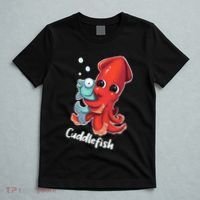 Adorable Cuddlefish Sea Life Illustration Cuttlefish Squid T-Shirt thumb 5