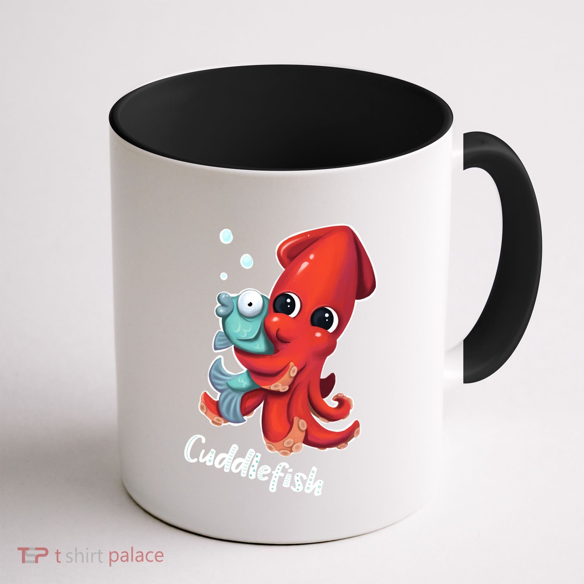 Adorable Cuddlefish Sea Life Illustration Cuttlefish Squid Coffee Mug
