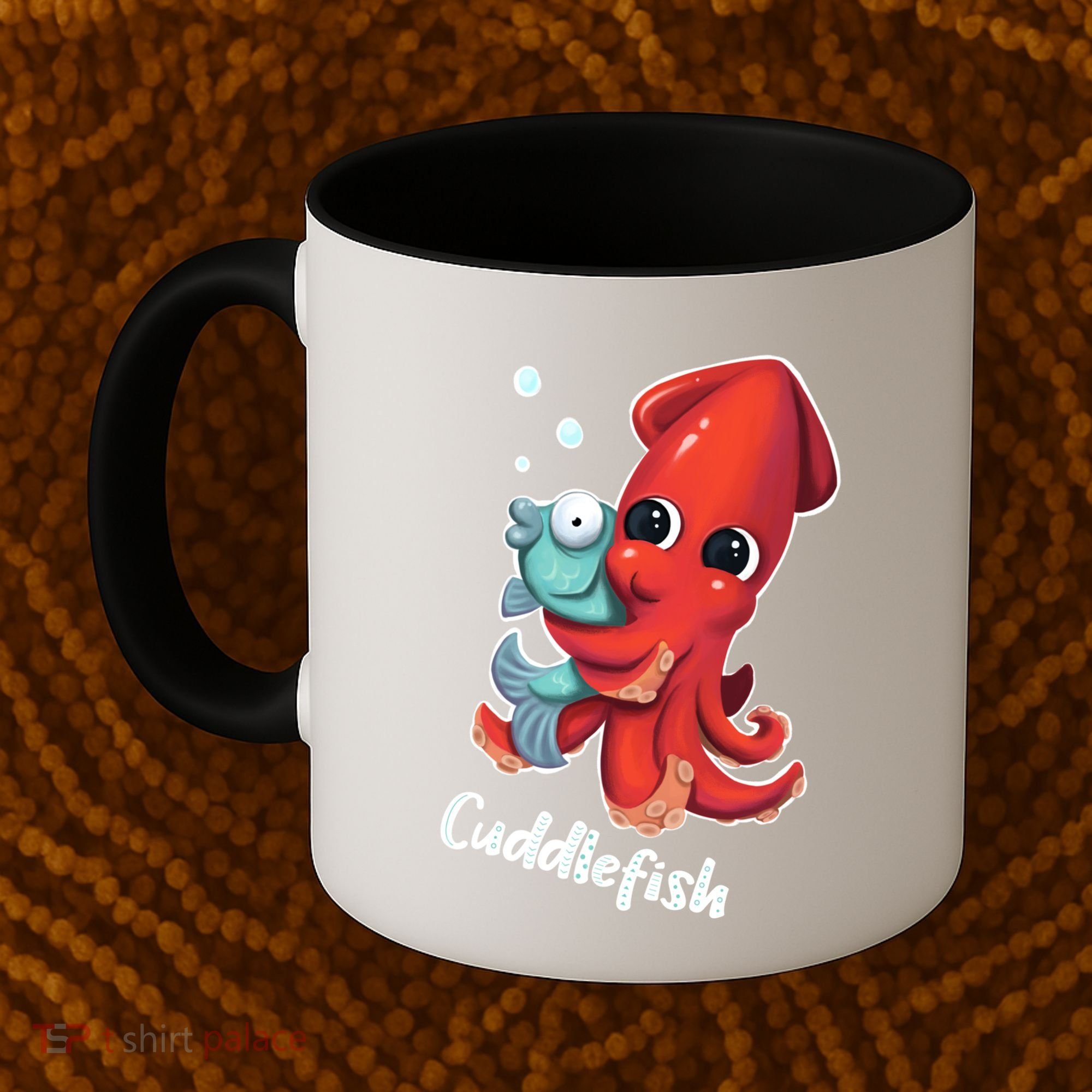 Adorable Cuddlefish Sea Life Illustration Cuttlefish Squid Coffee Mug