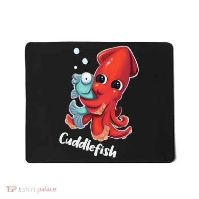 Adorable Cuddlefish Sea Life Illustration Cuttlefish Squid Mousepad