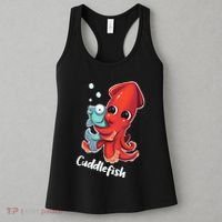Adorable Cuddlefish Sea Life Illustration Cuttlefish Squid Women's Tank Top thumb 3
