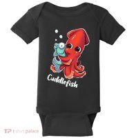 Adorable Cuddlefish Sea Life Illustration Cuttlefish Squid Baby Bodysuit thumb 0