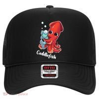 Adorable Cuddlefish Sea Life Illustration Cuttlefish Squid Hat thumb 0