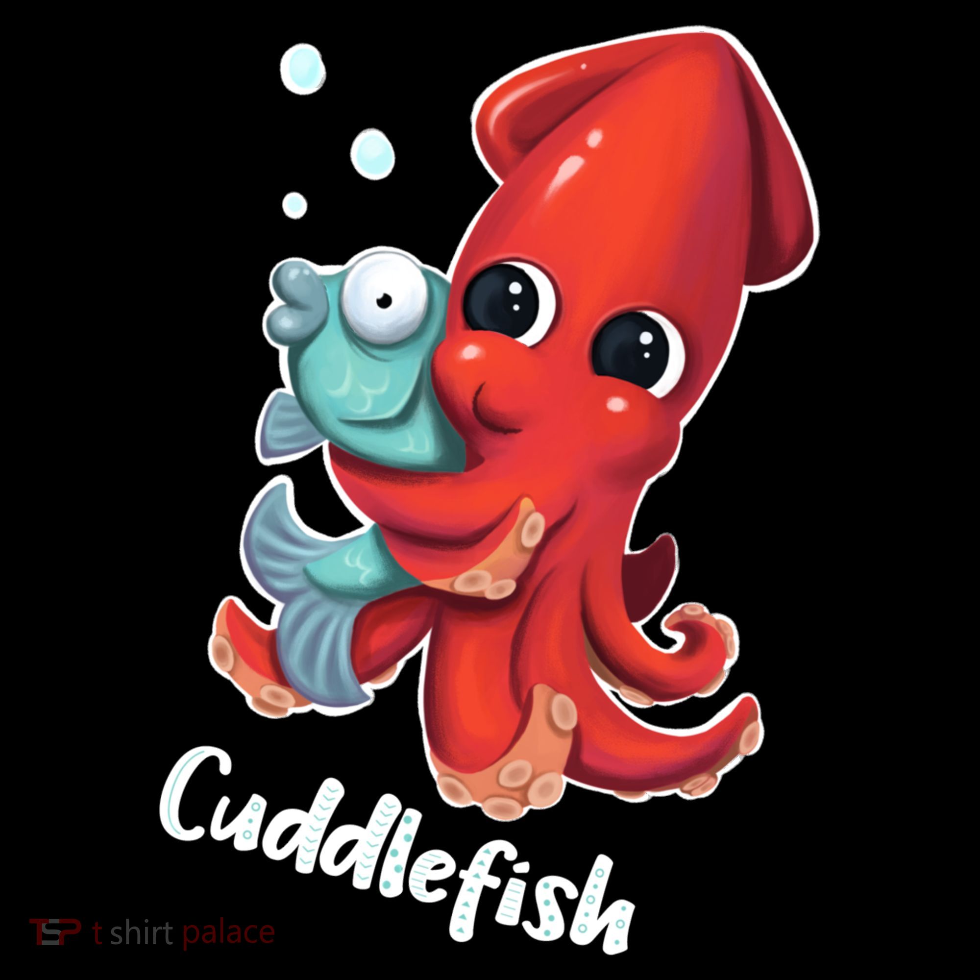 Adorable Cuddlefish Sea Life Illustration Cuttlefish Squid Toddler Hoodie
