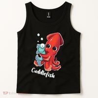 Adorable Cuddlefish Sea Life Illustration Cuttlefish Squid Tank Top thumb 2