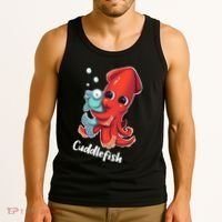 Adorable Cuddlefish Sea Life Illustration Cuttlefish Squid Tank Top thumb 3