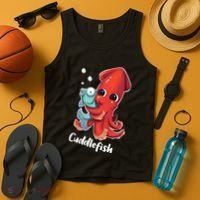 Adorable Cuddlefish Sea Life Illustration Cuttlefish Squid Tank Top thumb 4