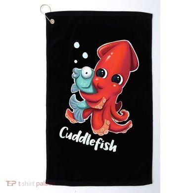 Adorable Cuddlefish Sea Life Illustration Cuttlefish Squid Golf Towel