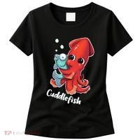 Adorable Cuddlefish Sea Life Illustration Cuttlefish Squid Women's T-Shirt thumb 0