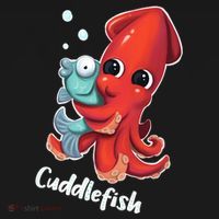Adorable Cuddlefish Sea Life Illustration Cuttlefish Squid Kids Sweatshirt thumb 2
