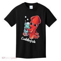 Adorable Cuddlefish Sea Life Illustration Cuttlefish Squid Kids T-Shirt thumb 0