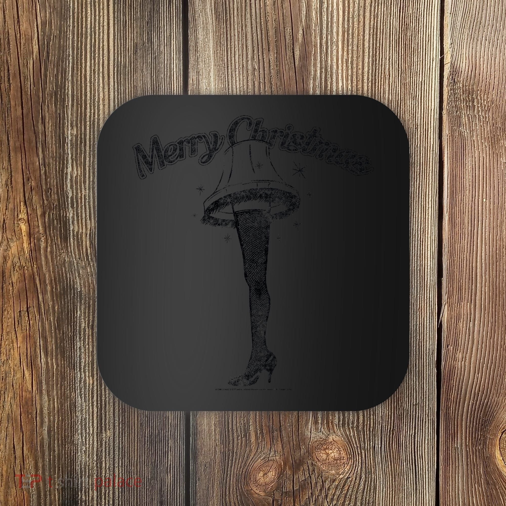 A Christmas Story Leg Lamp Merry Christmas Coaster