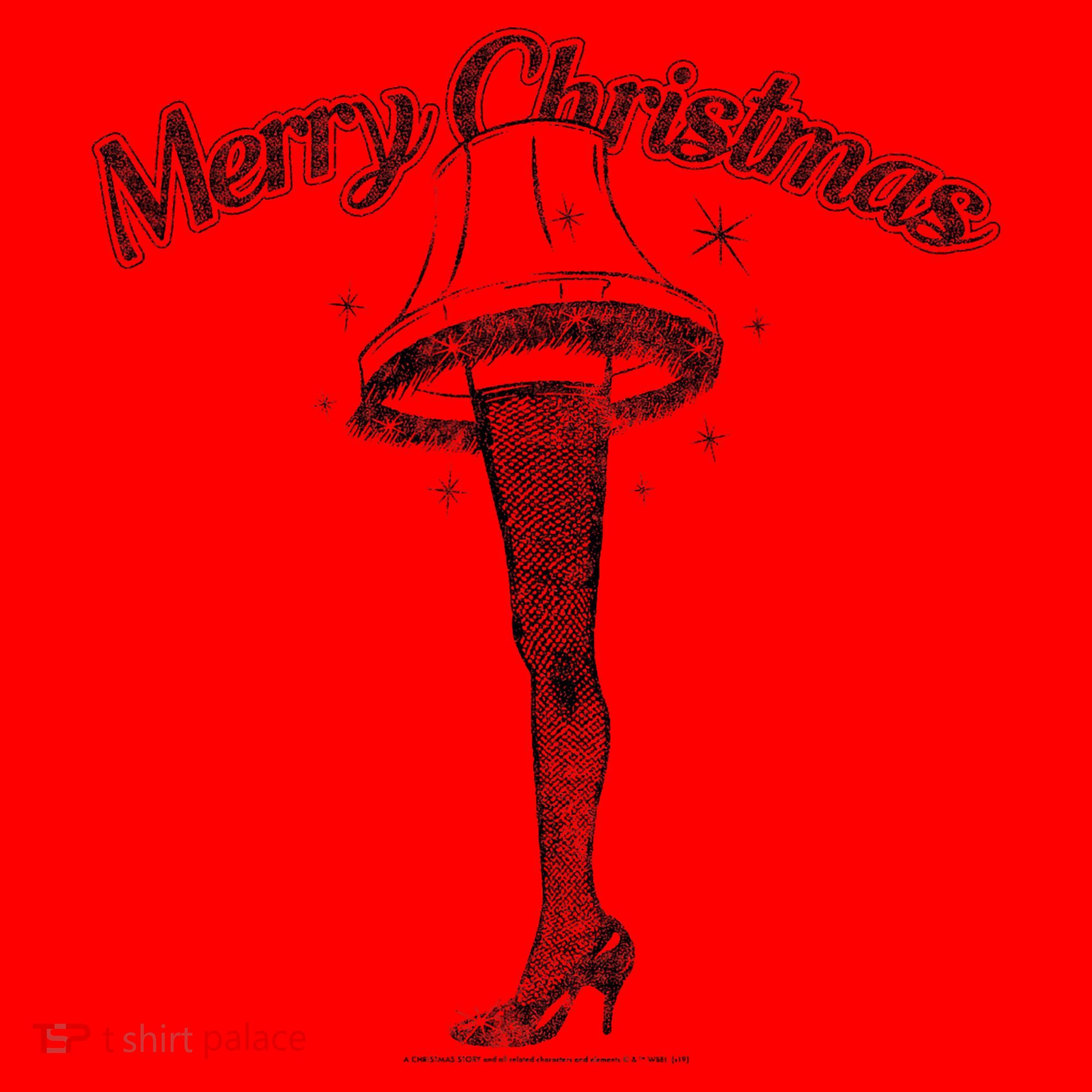 A Christmas Story Leg Lamp Merry Christmas Santa Hat