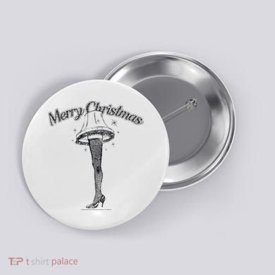 A Christmas Story Leg Lamp Merry Christmas Button