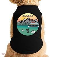 Alaska Cruise Ship With Mountains And Sunset Retro Gift Doggie Tank thumb 0