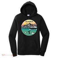 Alaska Cruise Ship With Mountains And Sunset Retro Gift Women's Hoodie thumb 0