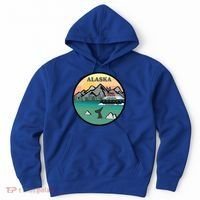 Alaska Cruise Ship With Mountains And Sunset Retro Gift Hoodie thumb 0