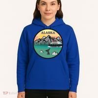 Alaska Cruise Ship With Mountains And Sunset Retro Gift Hoodie thumb 5