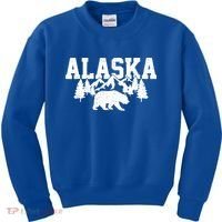 Alaska Cold Snow Mountains Cool Gift Kids Sweatshirt thumb 0