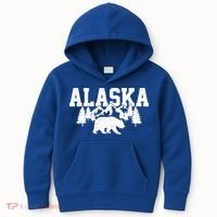 Alaska Cold Snow Mountains Cool Gift Kids Hoodie thumb 0