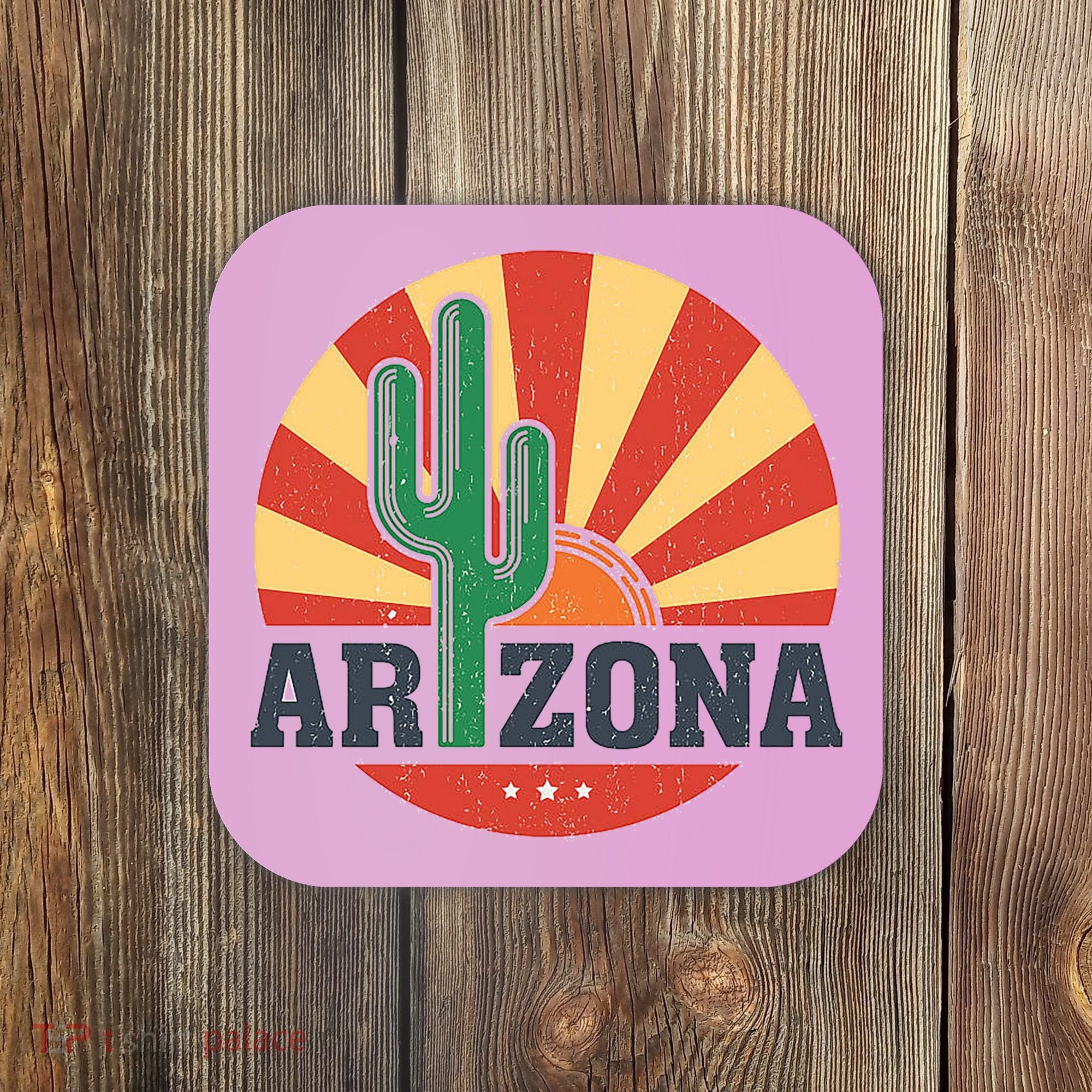 Arizona Cactus Sunset 3 Stars Coaster