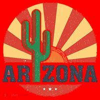 Arizona Cactus Sunset 3 Stars Santa Hat thumb 1