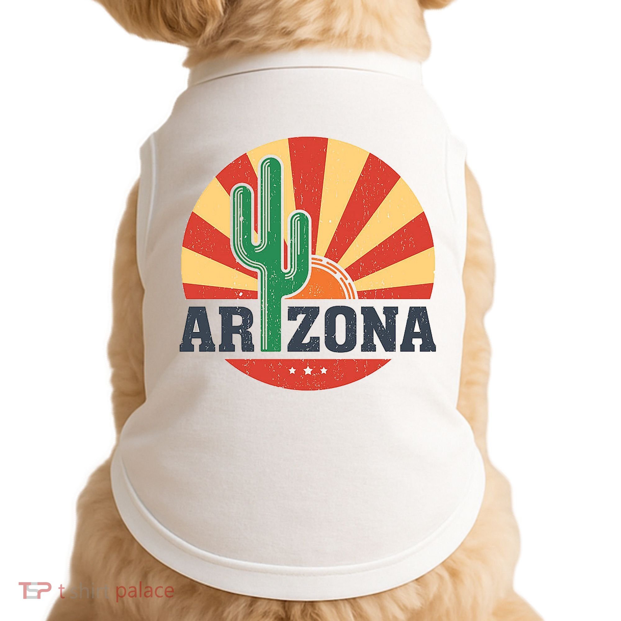 Arizona Cactus Sunset 3 Stars Doggie Tank
