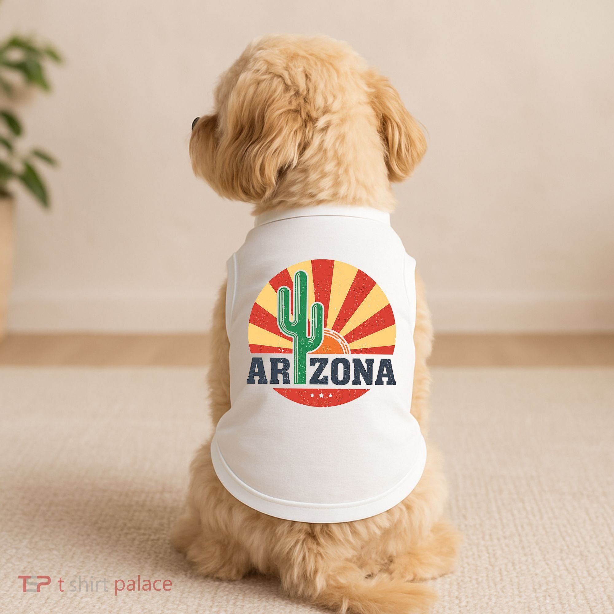Arizona Cactus Sunset 3 Stars Doggie Tank