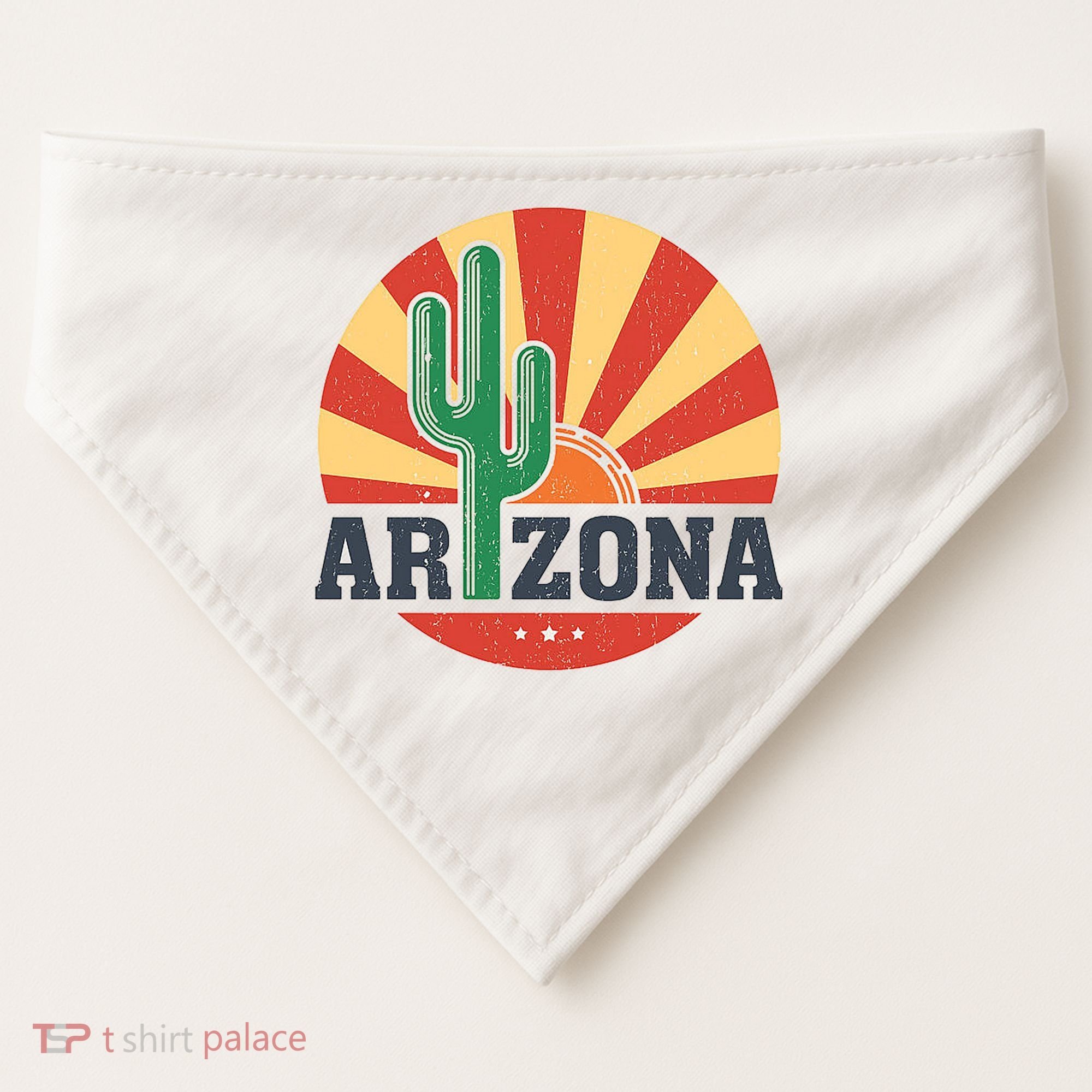 Arizona Cactus Sunset 3 Stars USA-Made Doggie Bandana