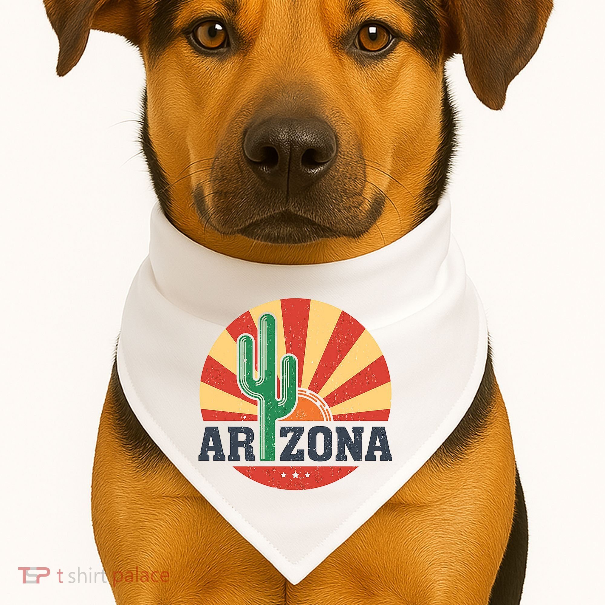 Arizona Cactus Sunset 3 Stars USA-Made Doggie Bandana