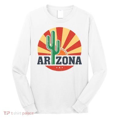 Arizona Cactus Sunset 3 Stars Long Sleeve Shirt