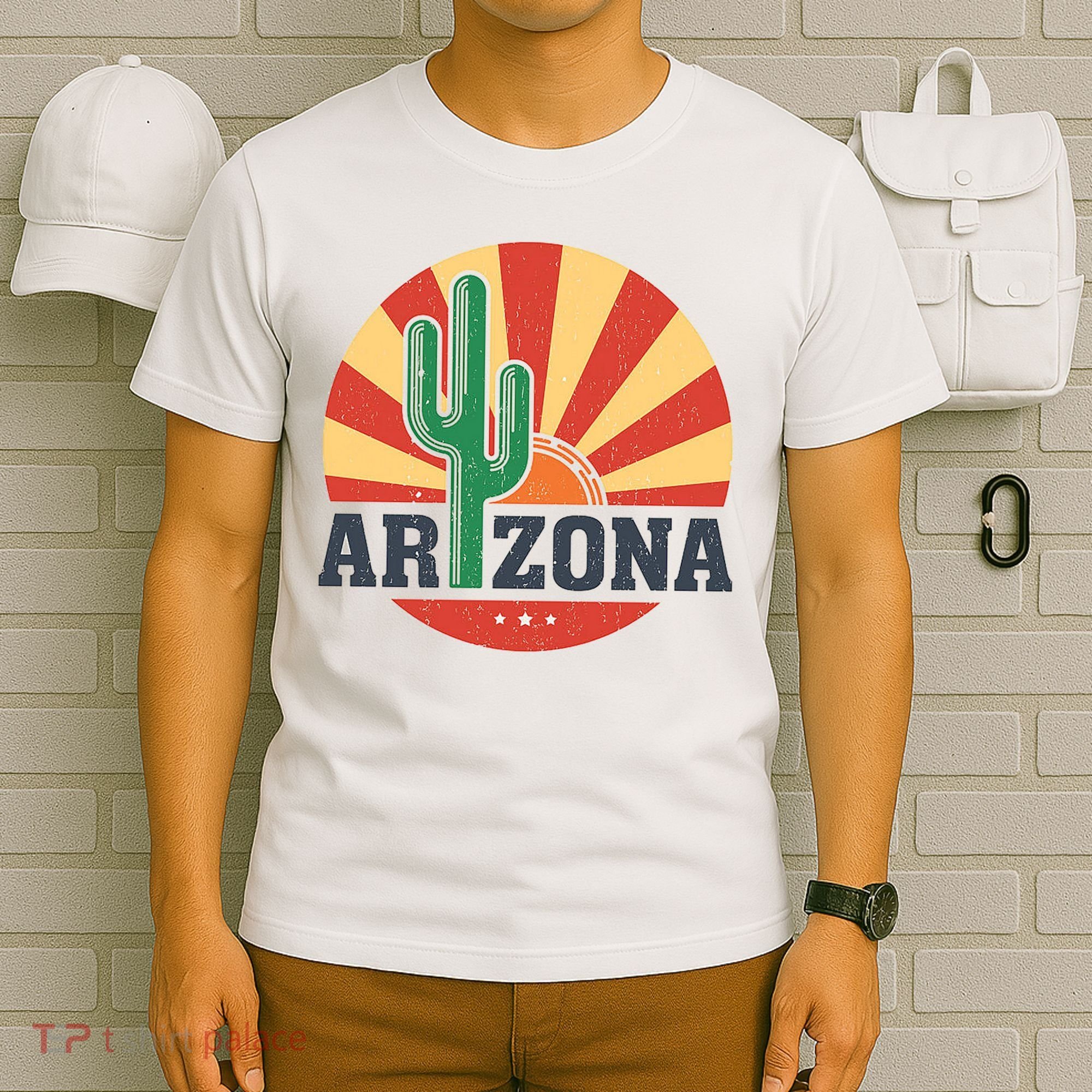 Arizona Cactus Sunset 3 Stars T-Shirt