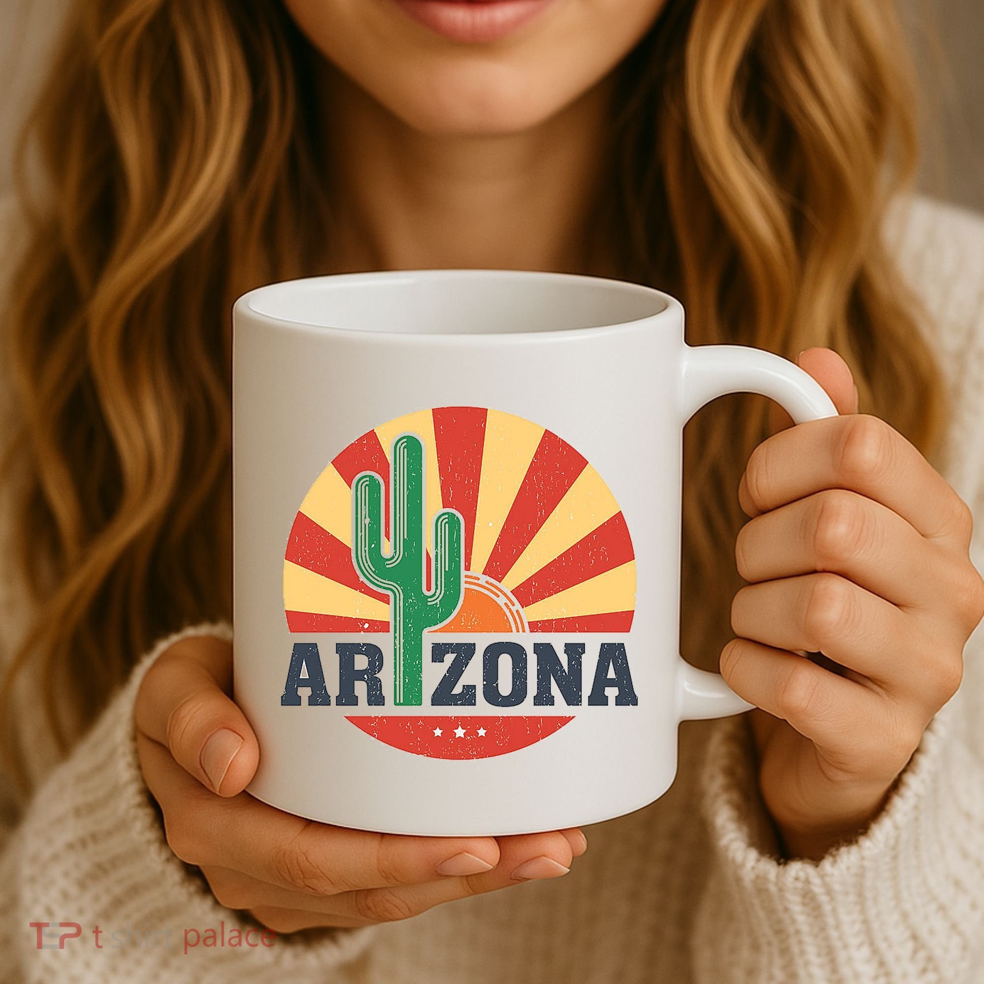Arizona Cactus Sunset 3 Stars Coffee Mug