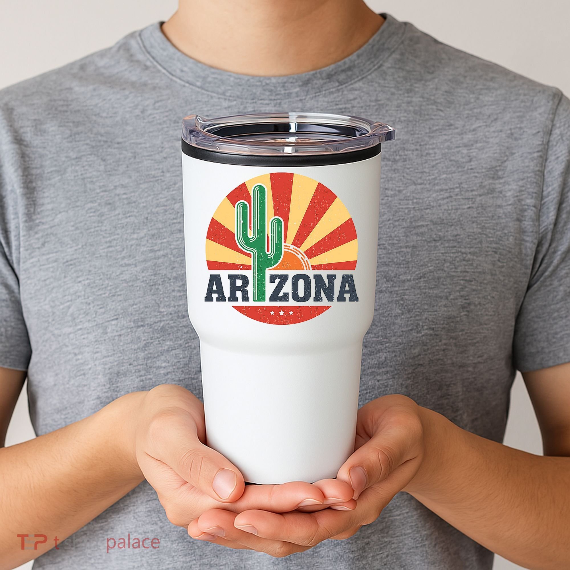 Arizona Cactus Sunset 3 Stars Tumbler