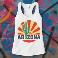 Arizona Cactus Sunset 3 Stars Women's Tank Top thumb 3