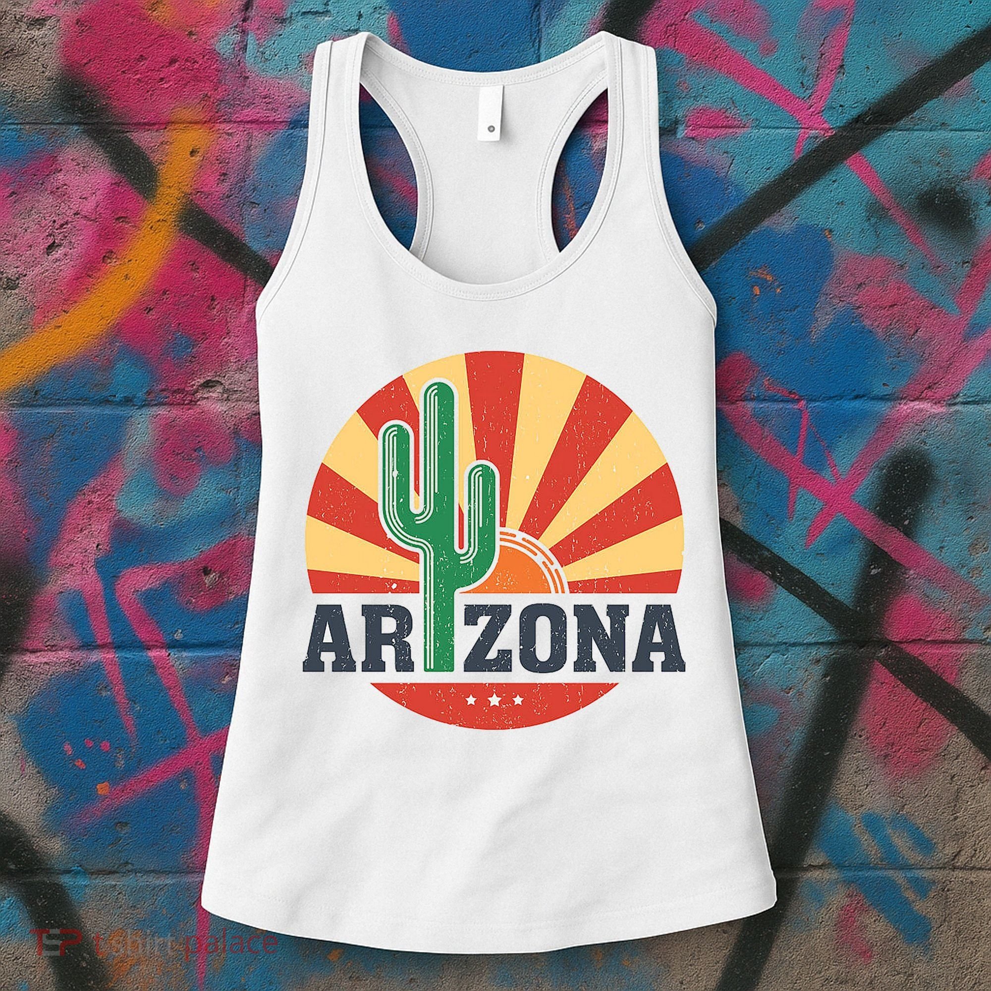 Arizona Cactus Sunset 3 Stars Women's Tank Top