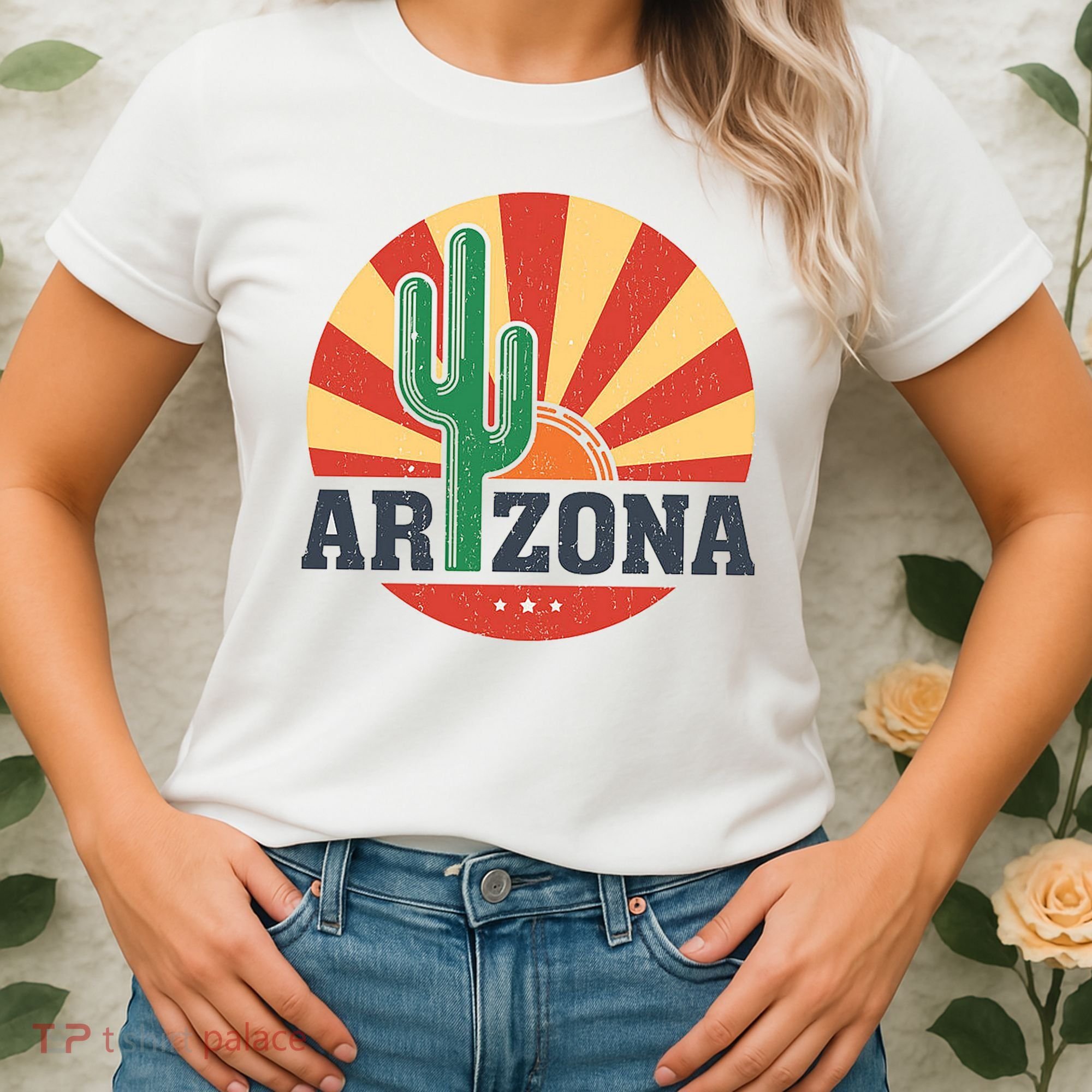 Arizona Cactus Sunset 3 Stars Women's T-Shirt