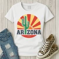 Arizona Cactus Sunset 3 Stars Women's T-Shirt thumb 3