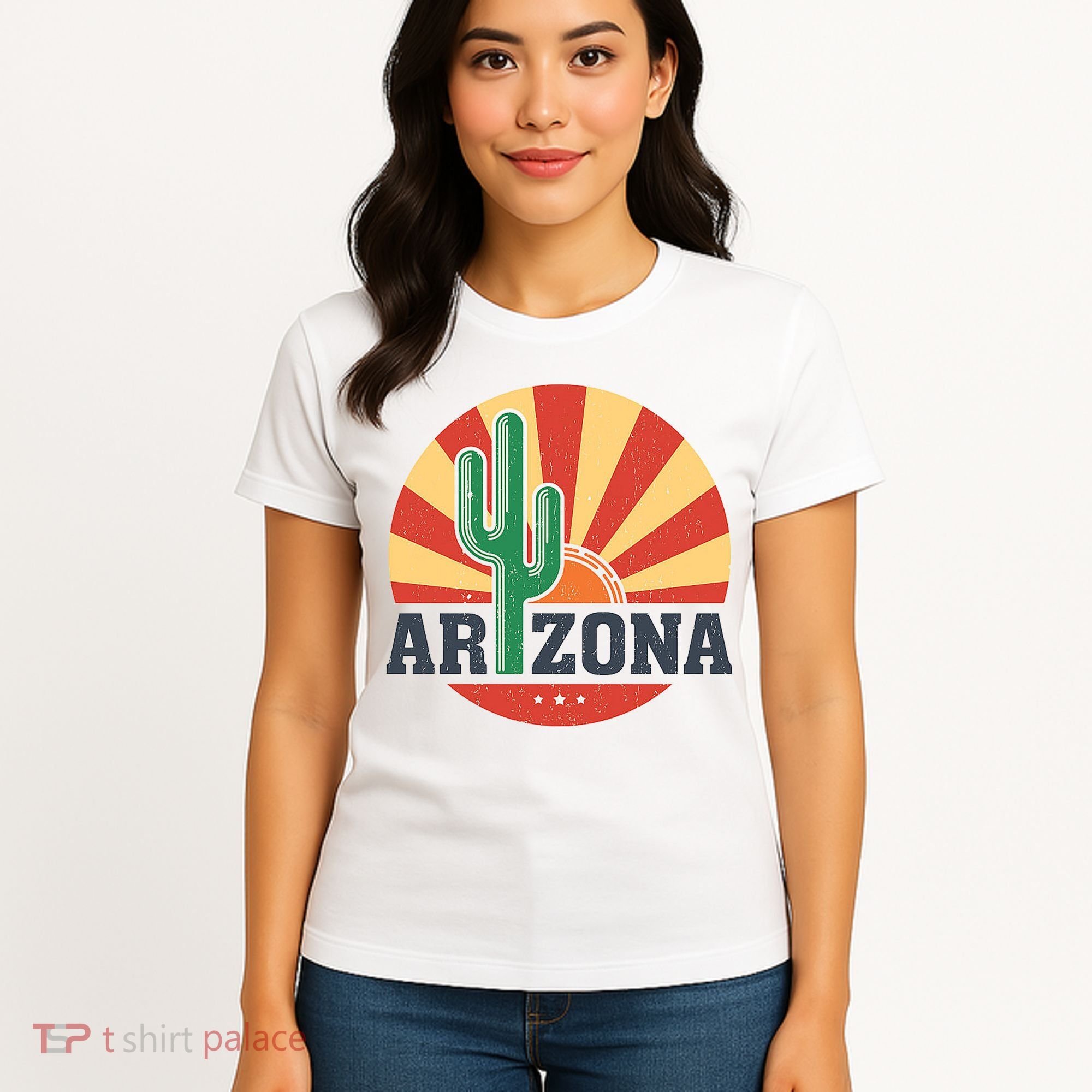 Arizona Cactus Sunset 3 Stars Women's T-Shirt