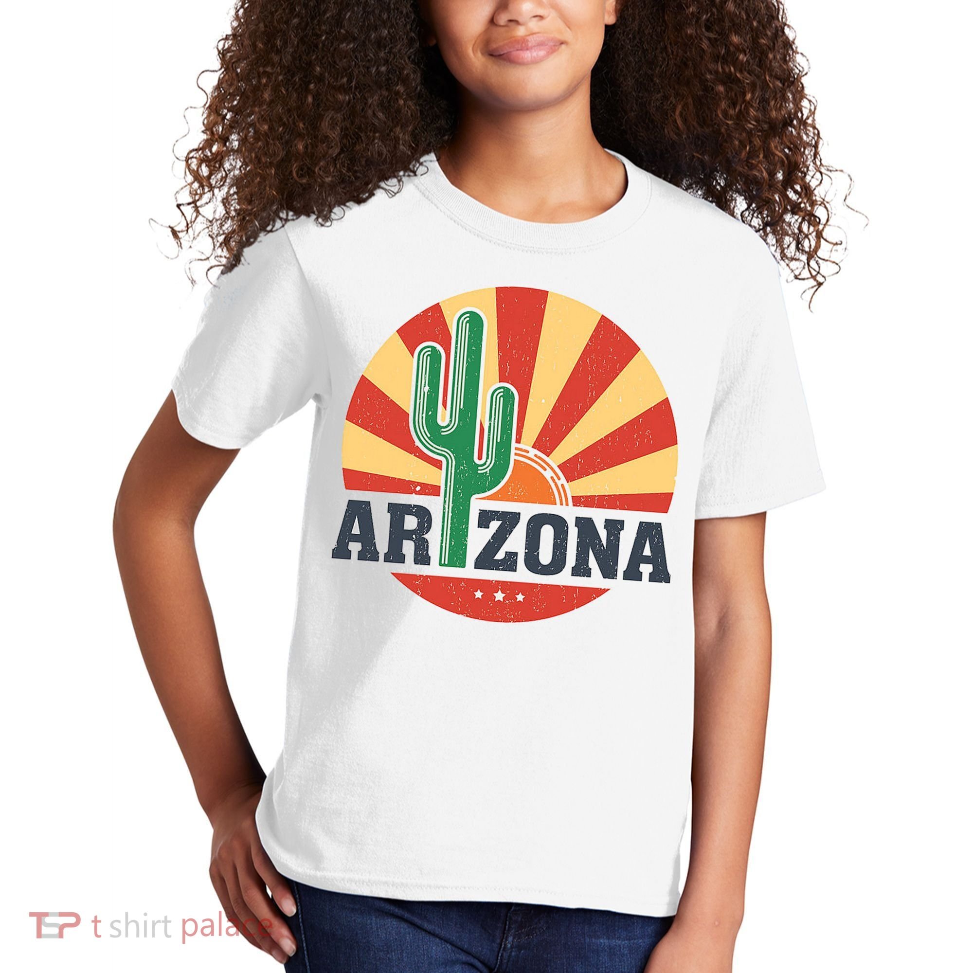 Arizona Cactus Sunset 3 Stars Kids T-Shirt