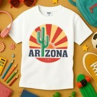 Arizona Cactus Sunset 3 Stars Kids T-Shirt thumb 3