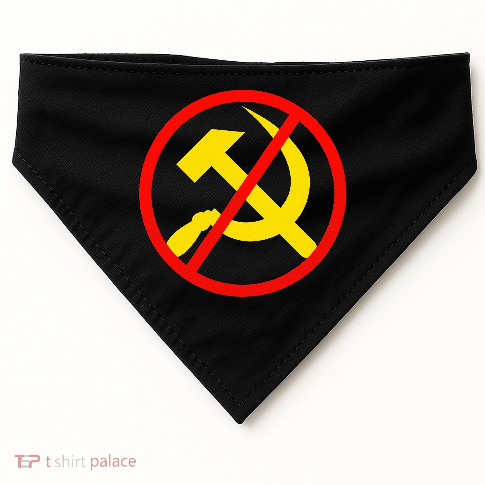 Anti Communist Socialist USA-Made Doggie Bandana
