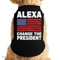 Alexa Change The President Funny Political Humor Gift Doggie Tank thumb 0