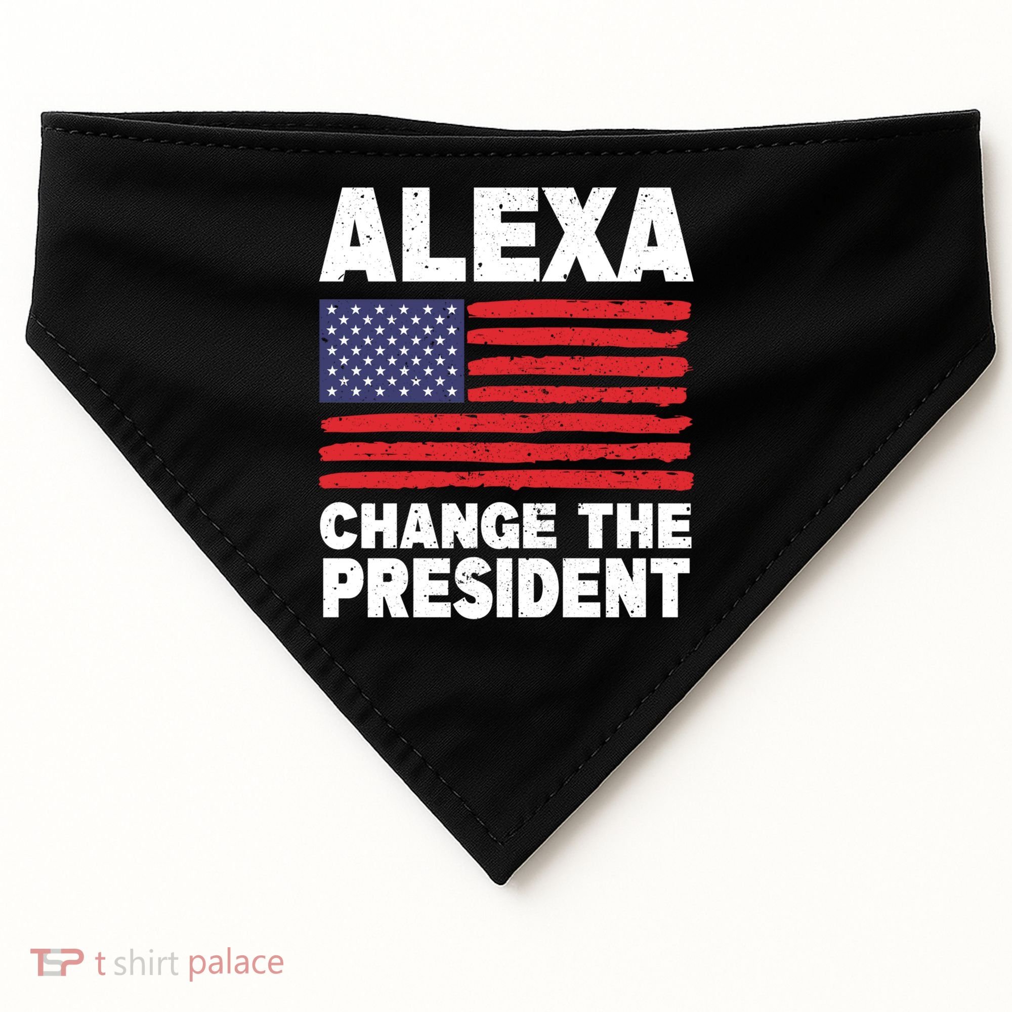 Alexa Change The President Funny Political Humor Gift USA-Made Doggie Bandana