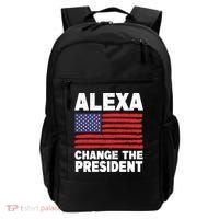 Alexa Change The President Funny Political Humor Gift Backpack thumb 0