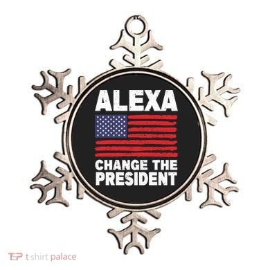 Alexa Change The President Funny Political Humor Gift Ornament