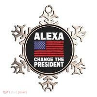 Alexa Change The President Funny Political Humor Gift Ornament thumb 0